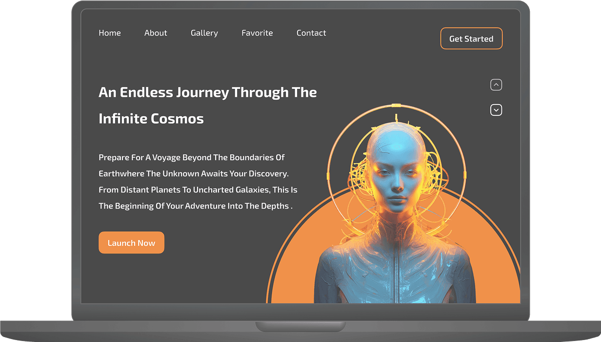 Preview of the 'An Endless Journey Through The Infinite Cosmos' landing page project